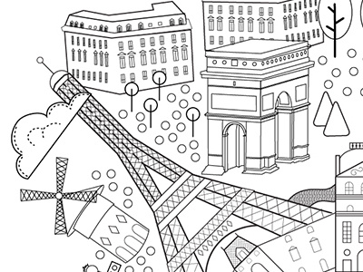 Paris coloring book by jennifer reynolds on