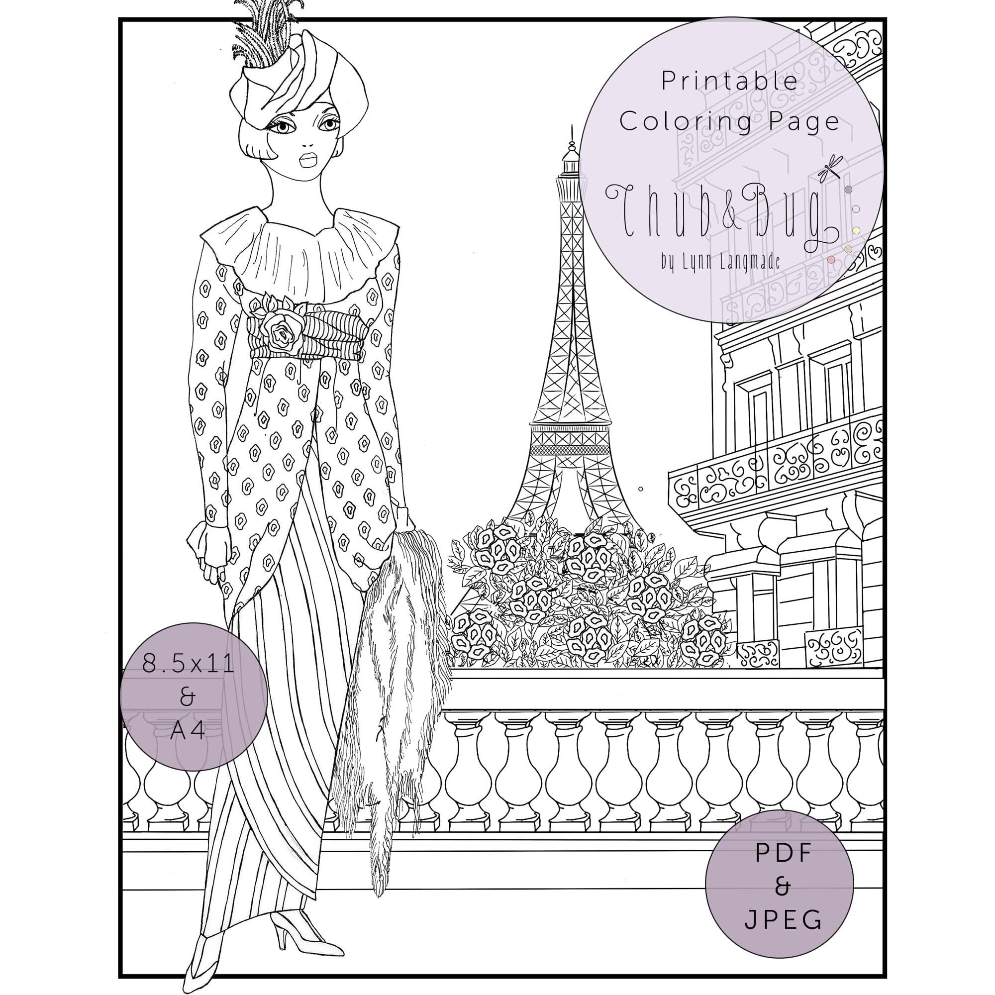 Paris coloring pages