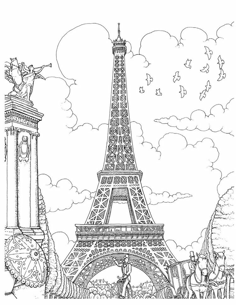 Fabulous paris coloring pages pdf