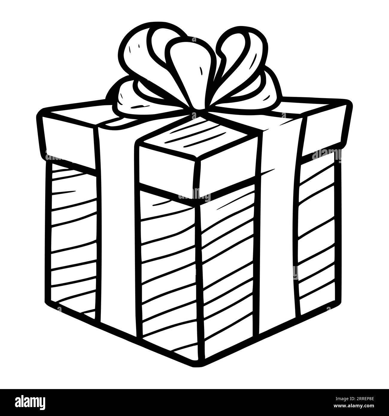 Gift box coloring sheet hi