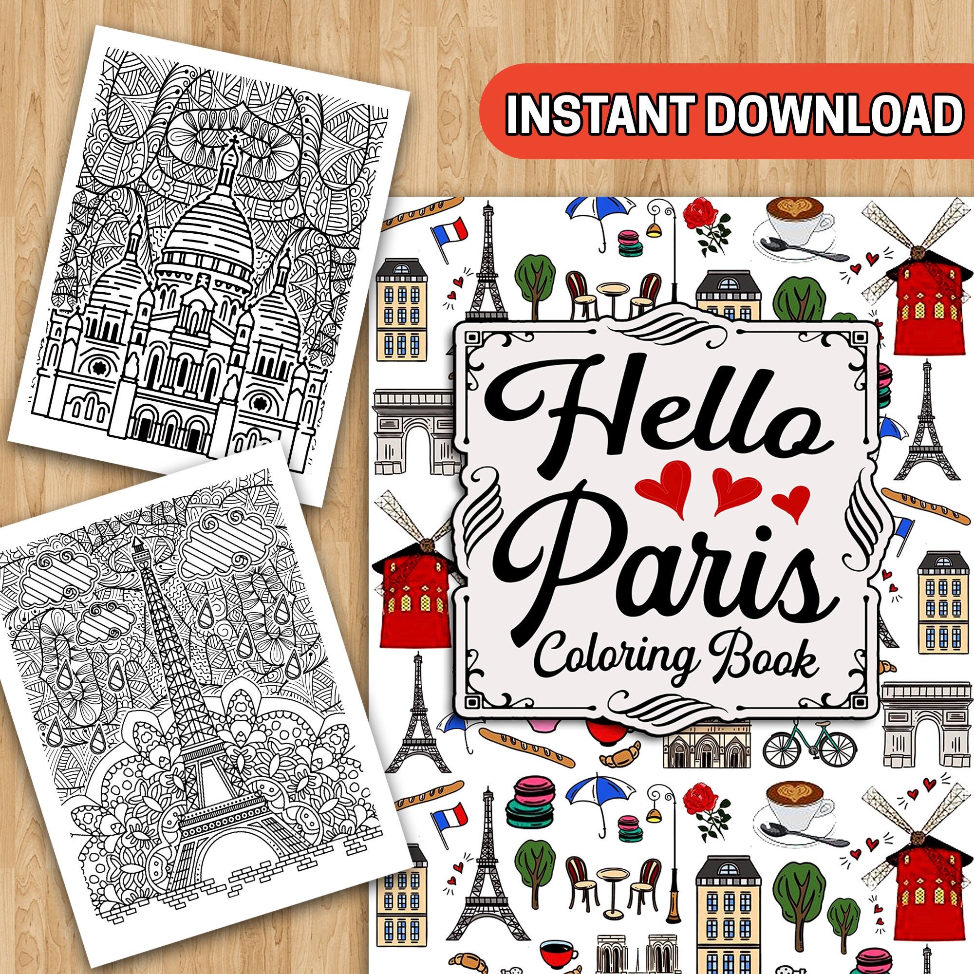 Paris coloring sheet