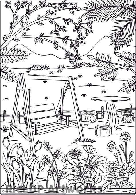 Park coloring page â glitz glass creations