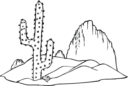 Saguaro cactus coloring page supercoloring coloring pages for kids coloring pages flower coloring pages