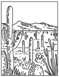 Saguaro cactus vector images over