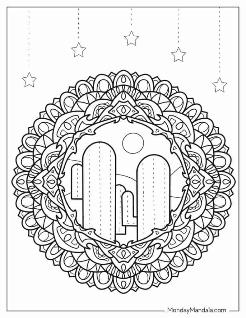 Cactus coloring pages free pdf printables