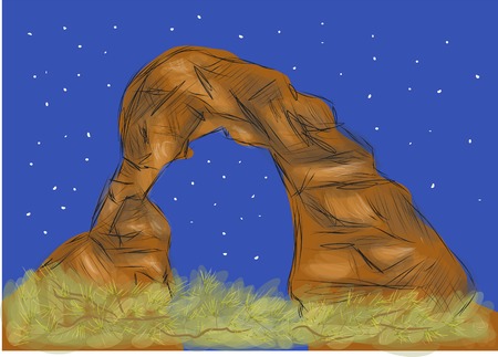 Park narodowy arches grafika wektorowa clipartãw i ilustracji