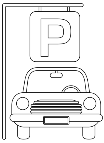 Parking lot coloring page free printable coloring pages