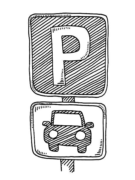 Car parking drawing stock illustrations royalty