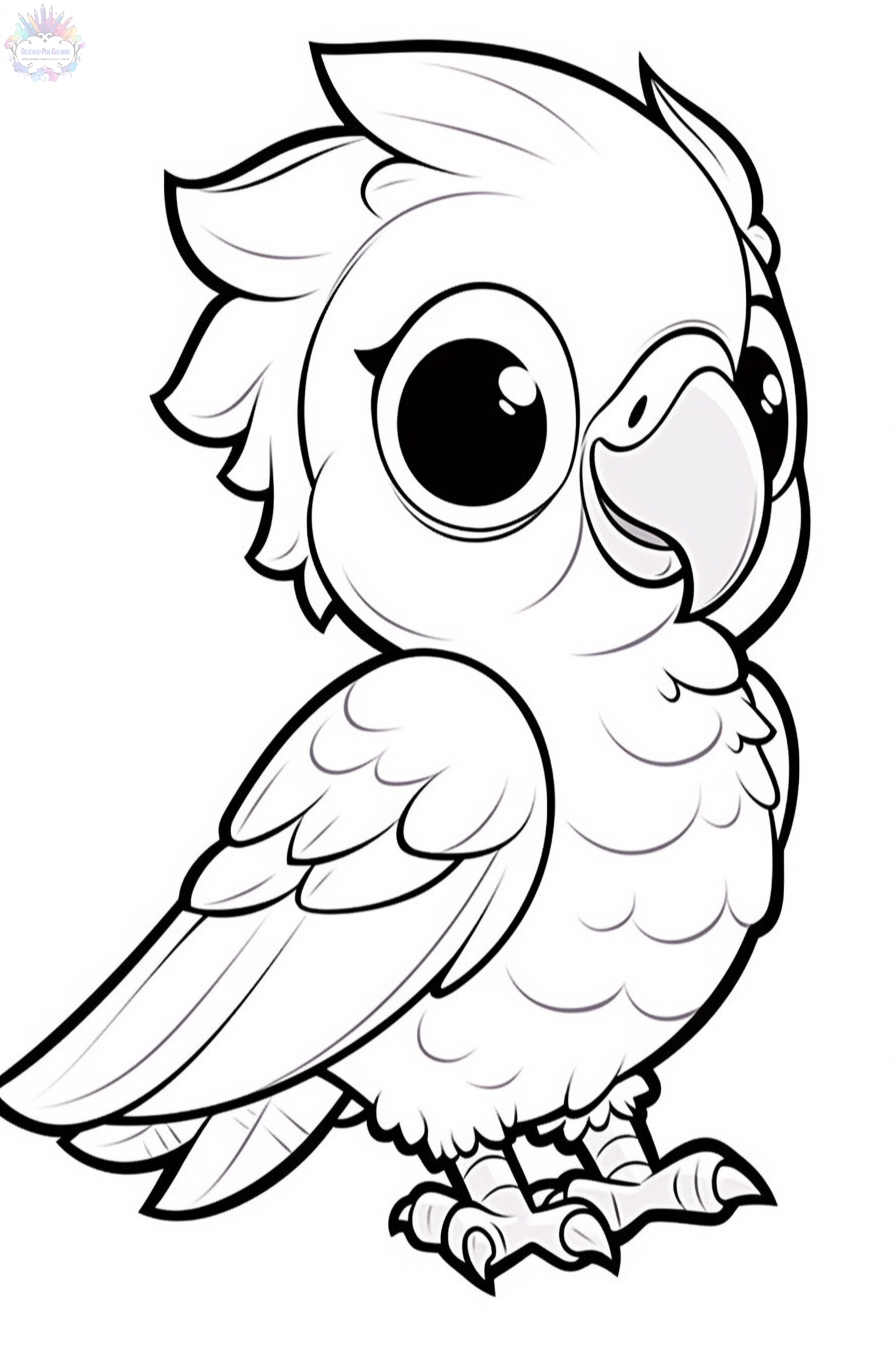 Parrot coloring pages