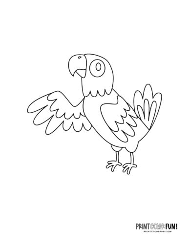 Parrot coloring pages at