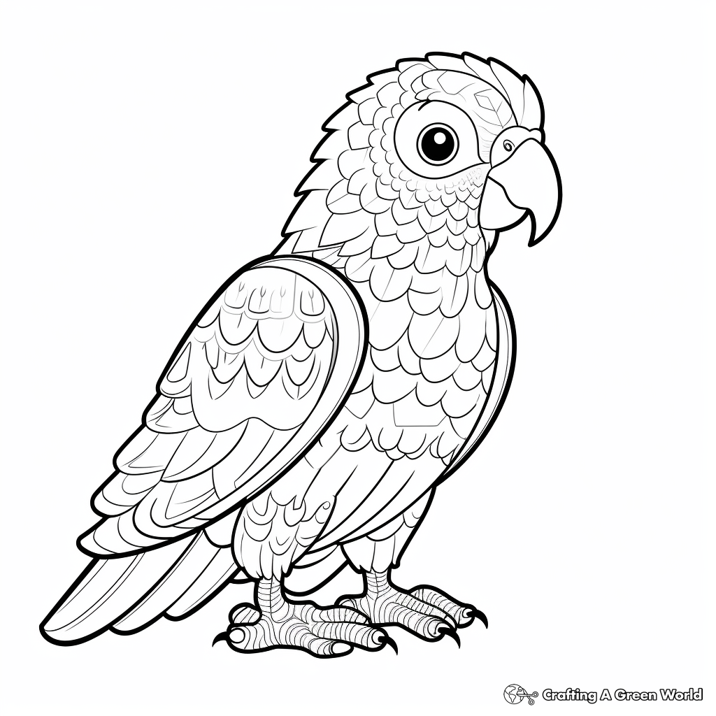 Parrot coloring pages