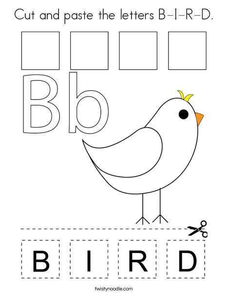 Cut and paste the letters b
