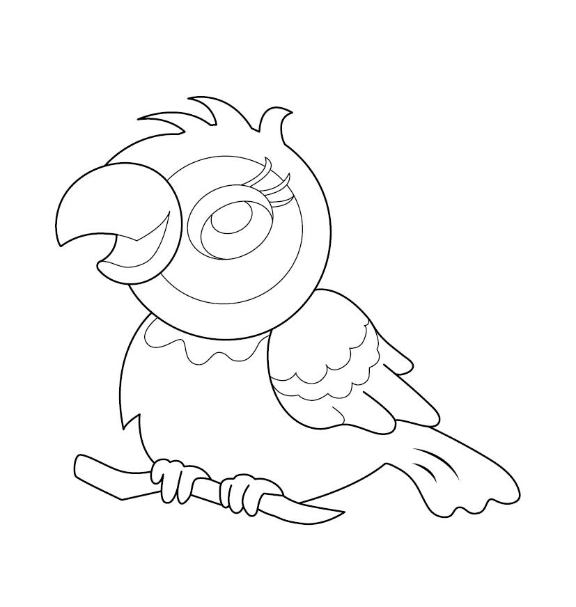 Parrot colouring picture free colouring book for children â monkey pen store