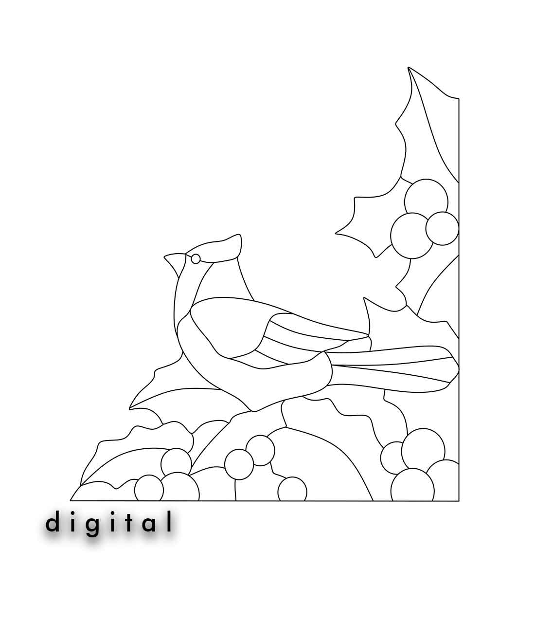 Red cardinal corner stained glass pattern â stained glass patterns suncatchers