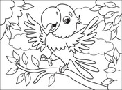 Parrots coloring pages free coloring pages