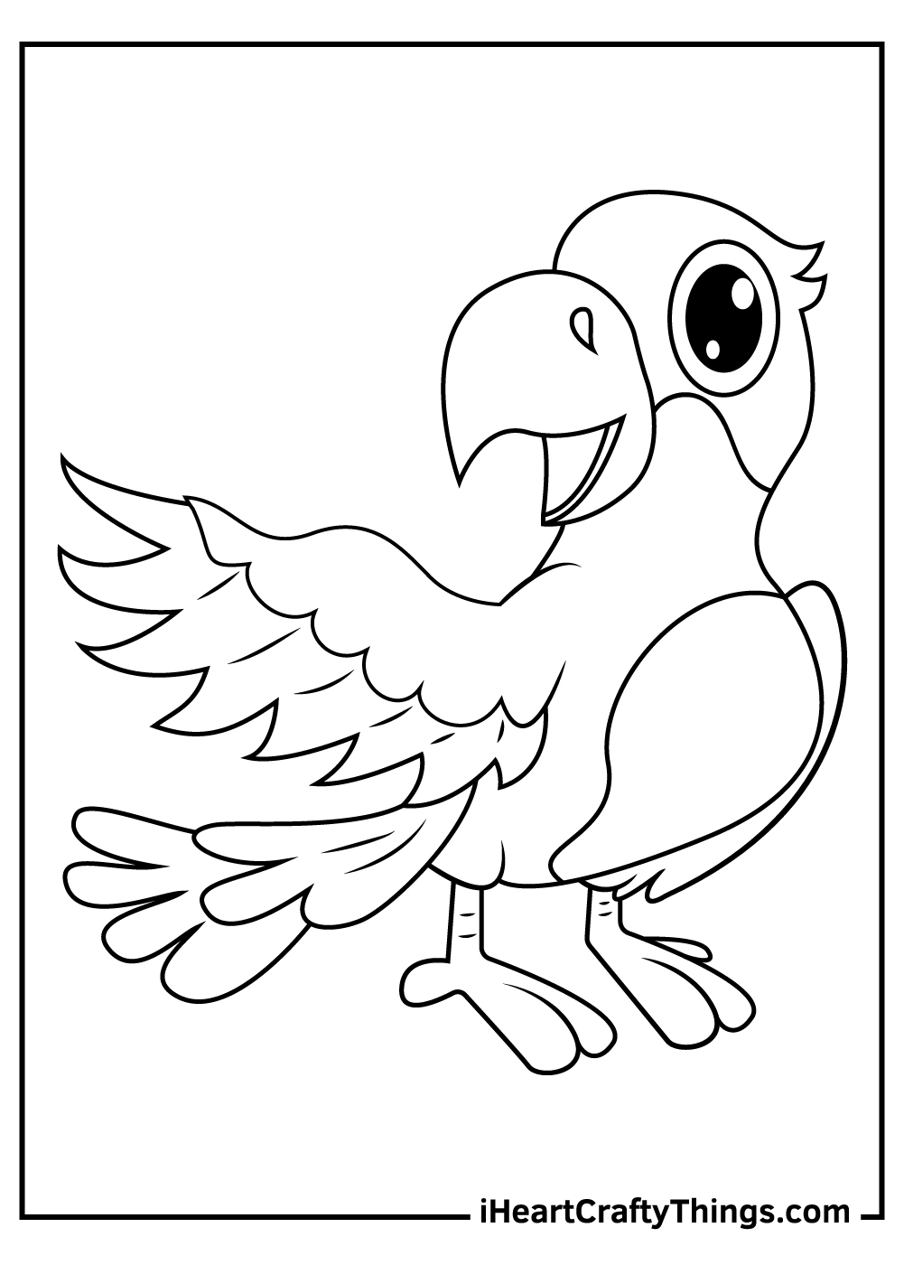 Parrots coloring pages free printables