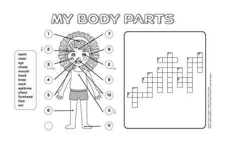 Parts body coloring page stock photos and images