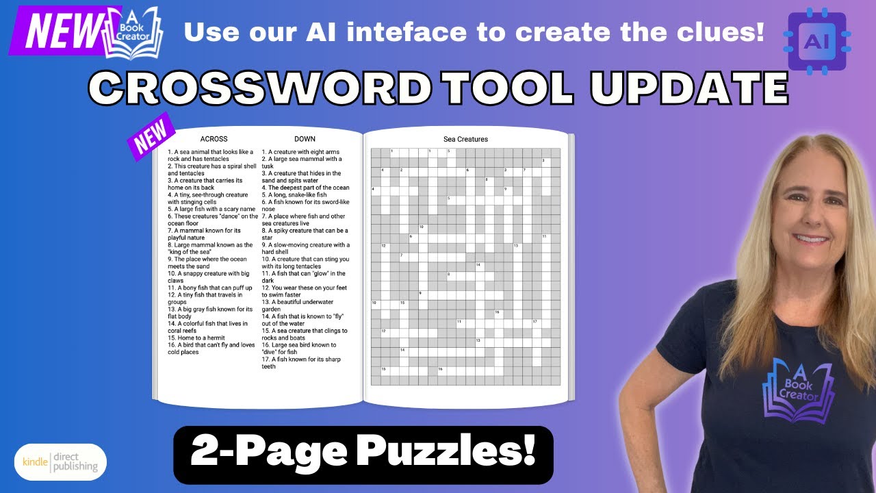 Ðcreate large print puzzles with a book creator