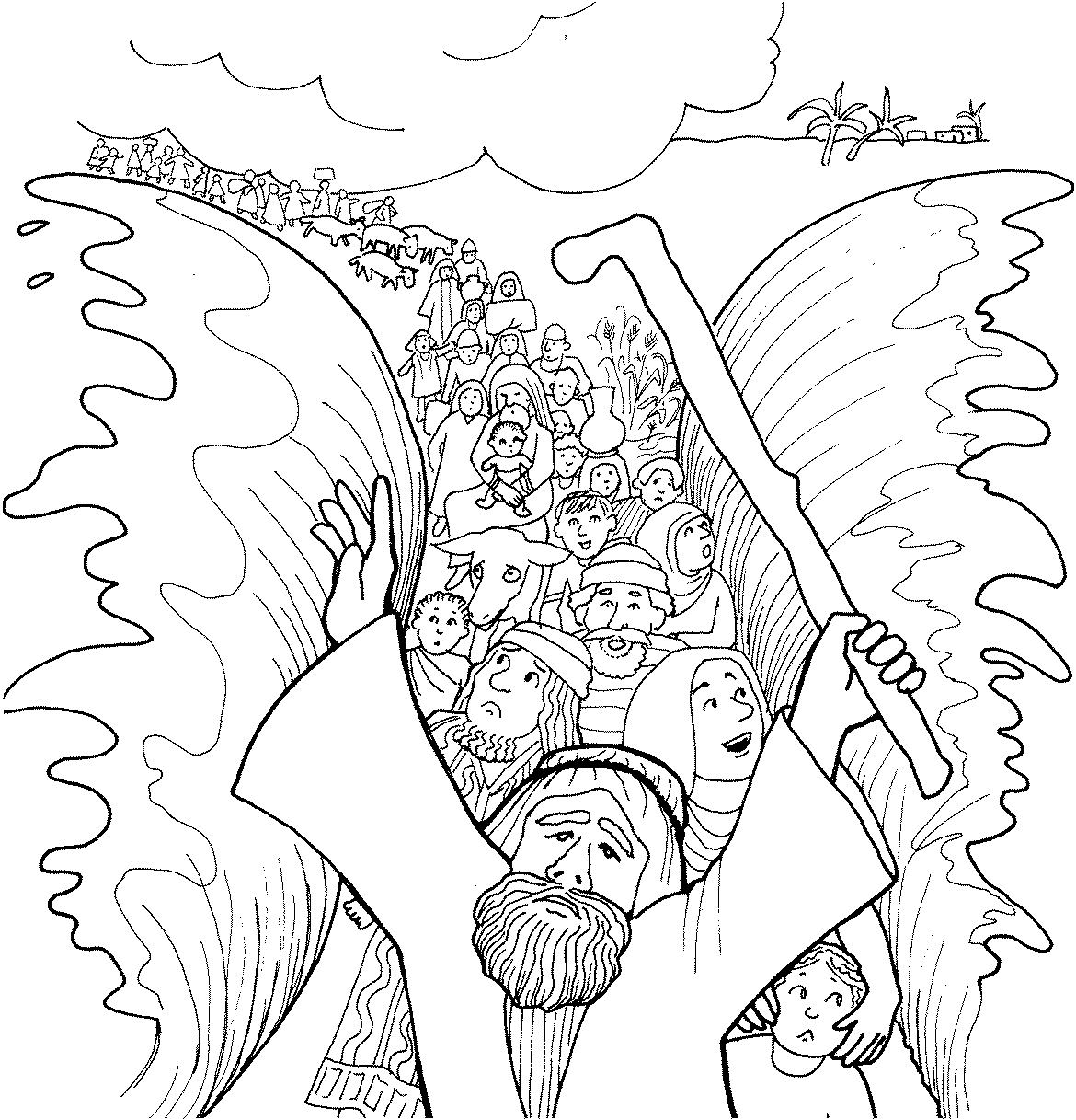 Free printable moses coloring pages for kids