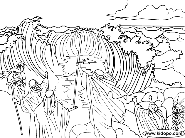 Moses and the parting of the red sea coloring pages bible coloring pages moses red sea bible coloring