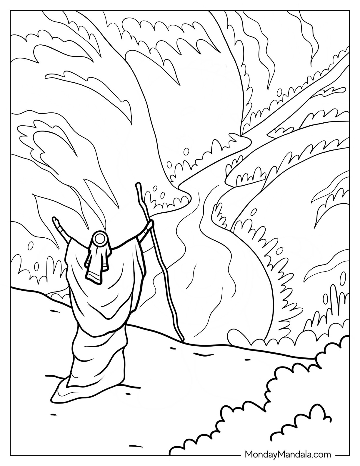 Moses coloring pages free pdf printables