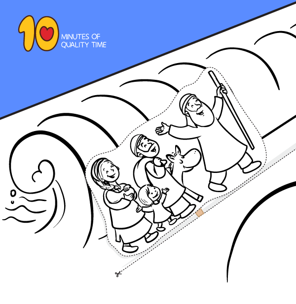 Moses and the red sea printable craft â minutes of quality time
