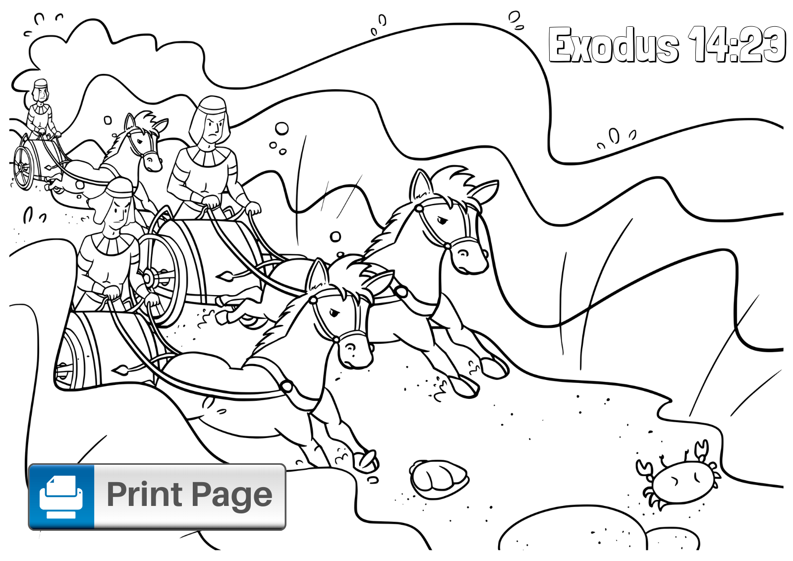 Free moses parting the red sea coloring pages â connectus