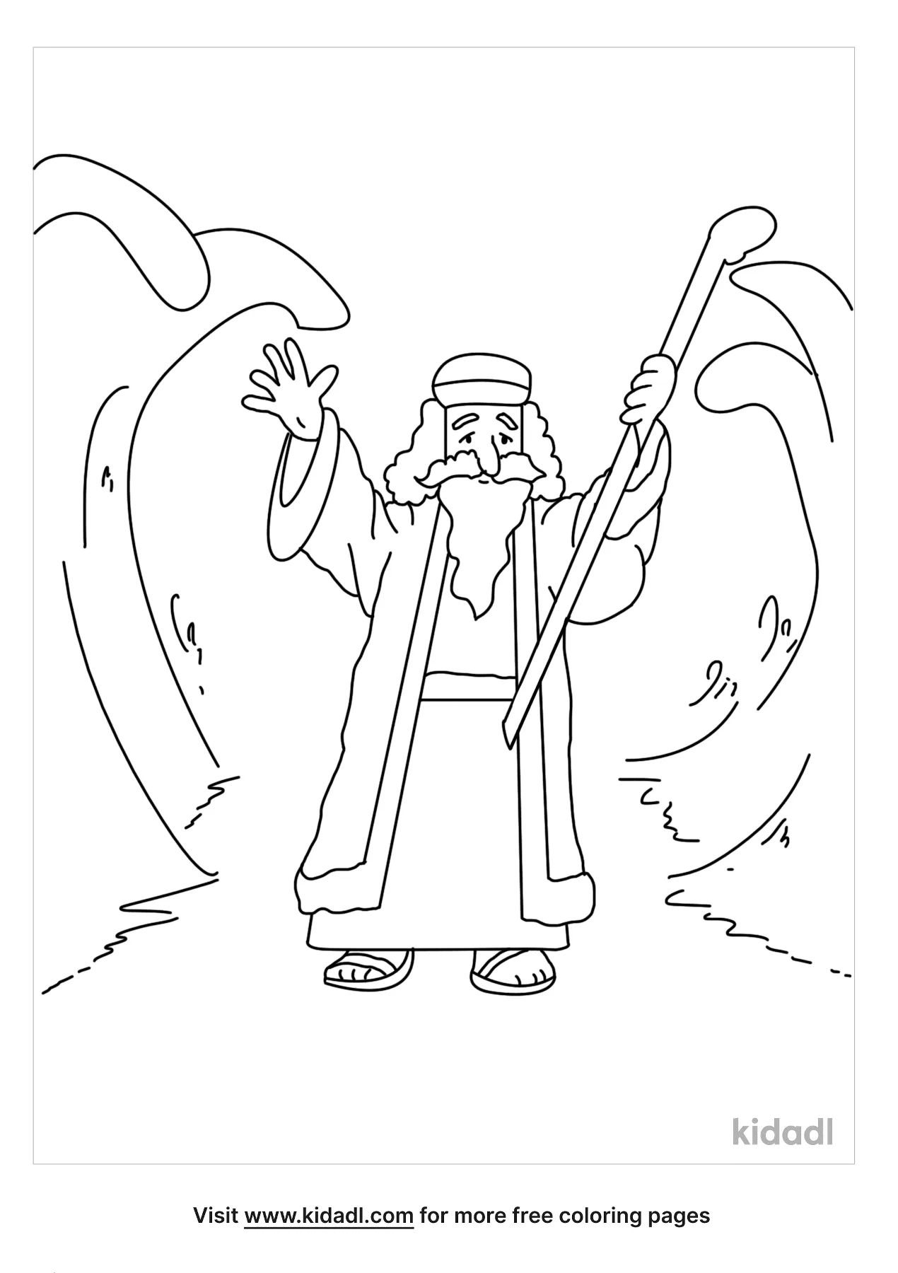 Free moses parting the red sea coloring page coloring page printables