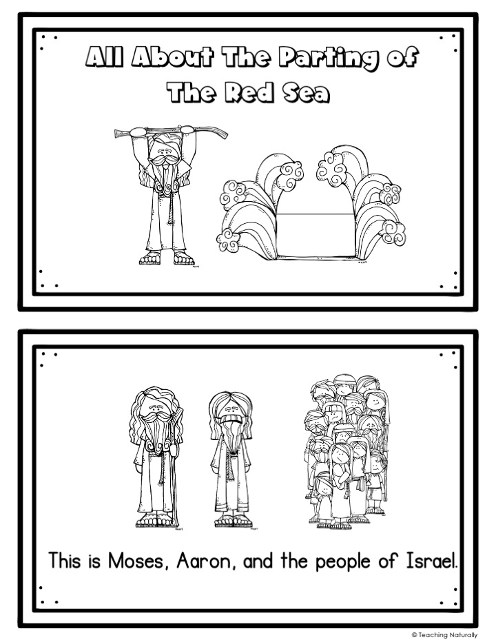 Moses and the parting of the red sea bible lesson preschool kindergarten