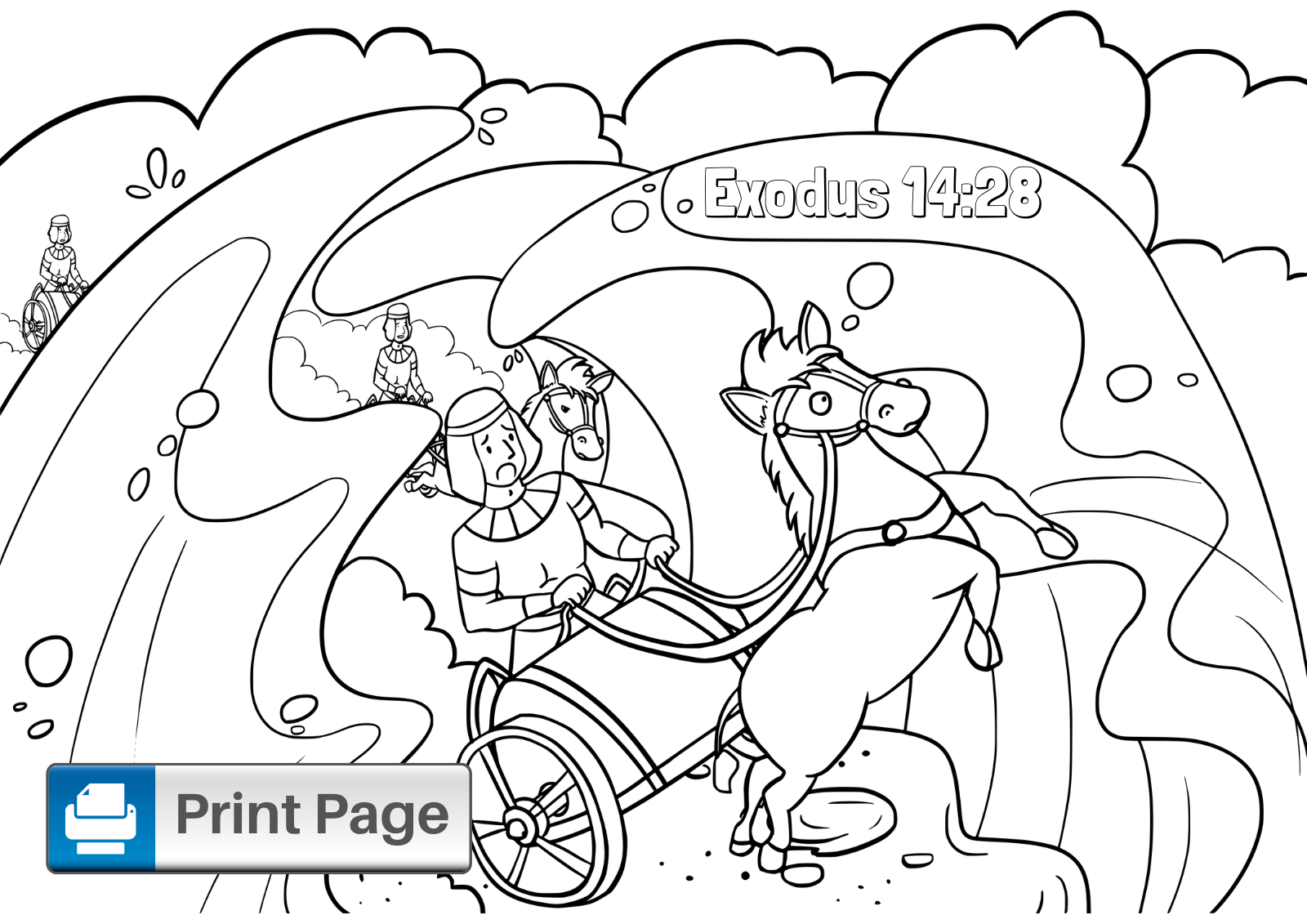 Free moses parting the red sea coloring pages â connectus
