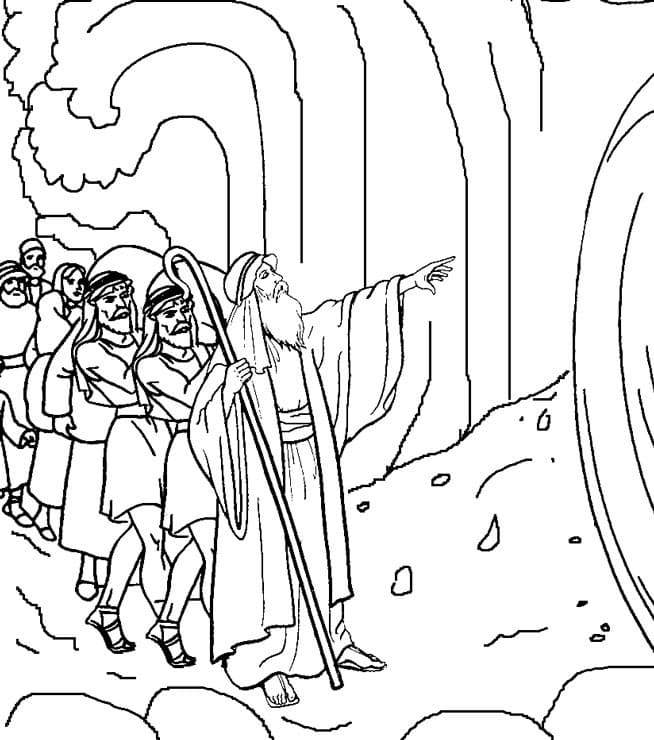 Moses red sea crossing fãrbung seite