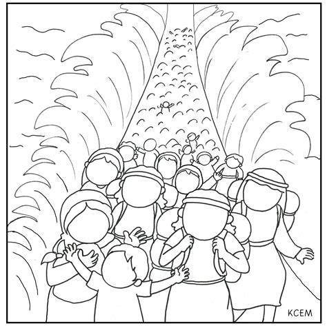 Moses crossing the red sea louring pages