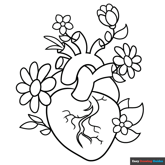 Free printable flower coloring pages for kids