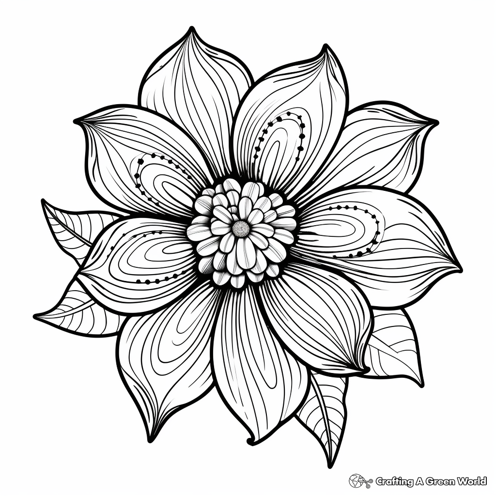 Parts of a flower coloring pages