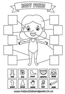 Body parts labelling activity