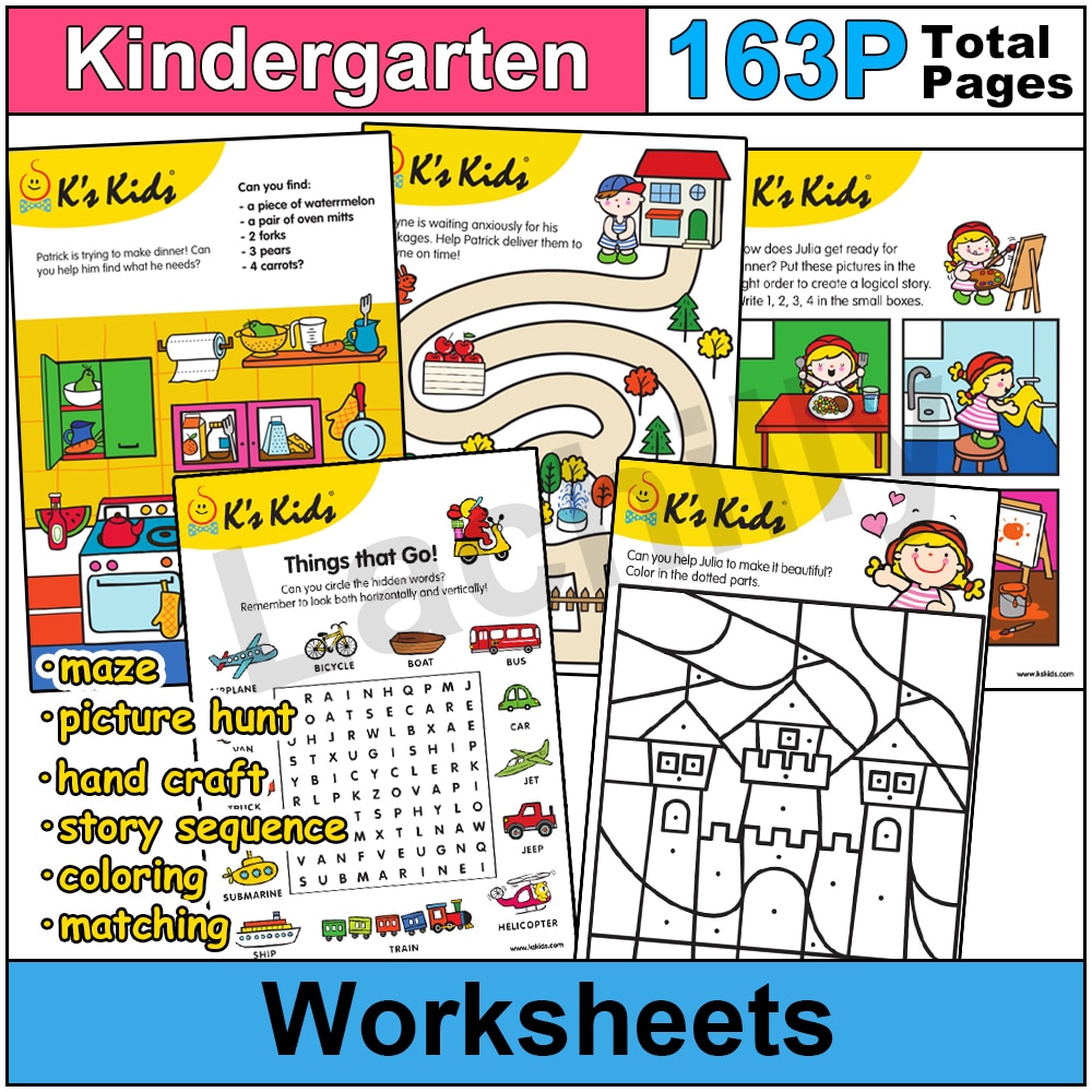 Pages toddler fun exercise word kindergarten workbook
