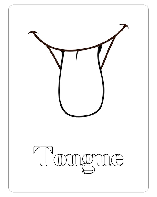 Premium vector human body part coloring pages for kids premium vector