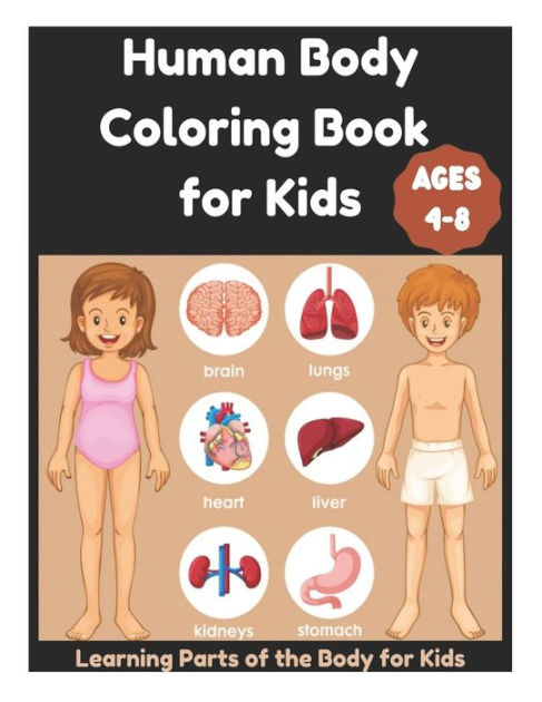 Human body coloring book for kids