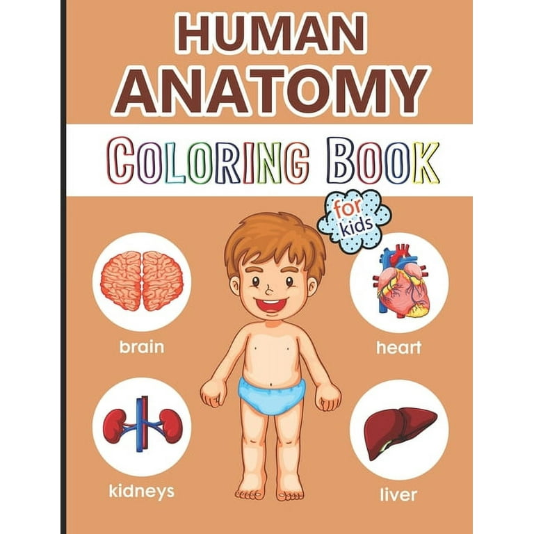 Human anatomy coloring book for kids over human body coloring pages great gift for boys girls ages and years old coloring books for kids