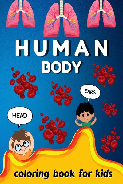 Human body coloring book for kids