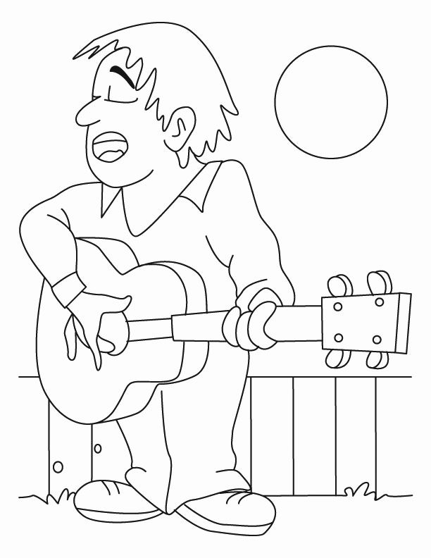 Guitar coloring pages