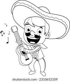 Guitar coloring page stock photos and pictures