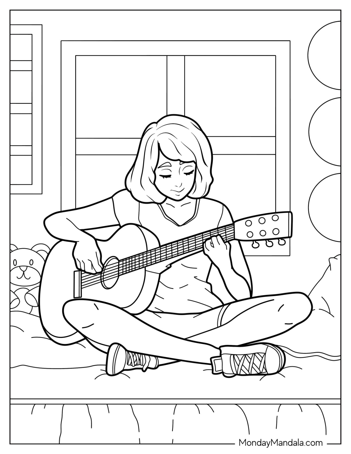 Music coloring pages free pdf printables