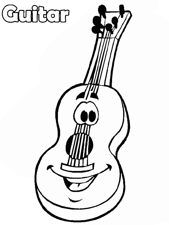 Guitar coloring pages
