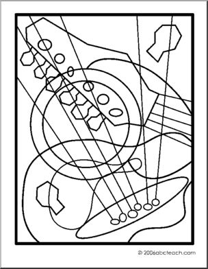 Coloring page abstract