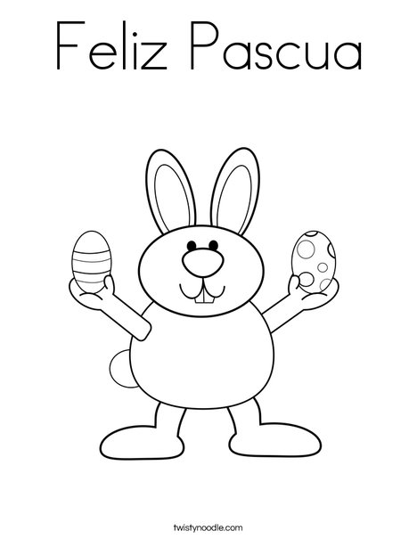 Feliz pascua coloring page