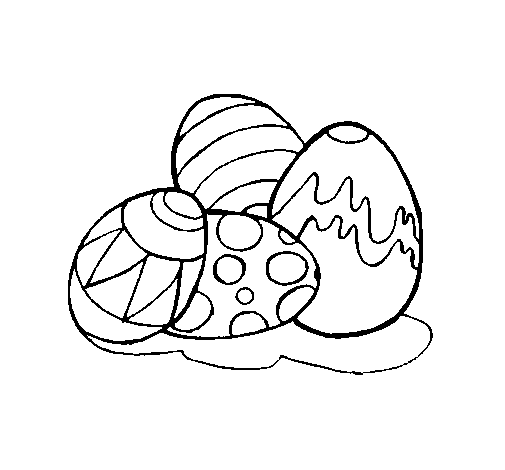 Easter eggs coloring page