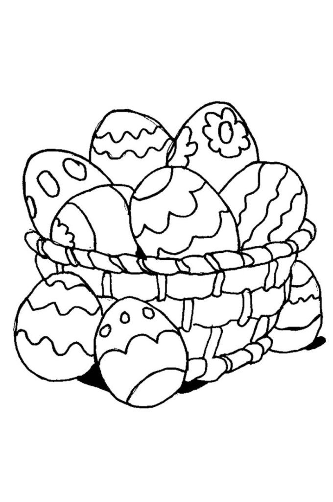 Desenhos de ovos de pãscoa para colorir pintar e imprimir