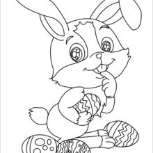 Cute easter bunny coloring pages