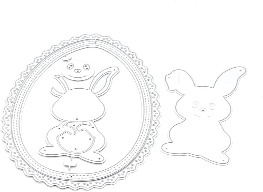 Kscraft grandes moldes de corte de metal para ovos de pãscoa estãªncis para diy scrapbooking gravaãão decorativa faãa vocãª mesmo cartãµes de papel papelaria e escritãrio